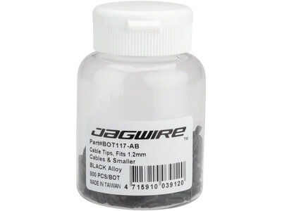 Jagwire Jagwire 1.2mm Cable End Crimps Black Bottle/500