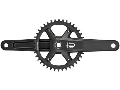 microSHIFT microSHIFT Sword Black 1x Crankset - 165mm, 9/10-Speed, 40t, 110 Asym BCD, JIS Square Taper Spindle Interface, Black