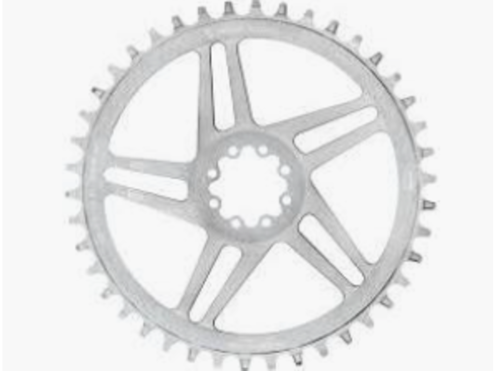 Wolf Tooth Components Wolf Tooth Components 8-Bolt Road/Gravel Chainring (Flat Top), 42T, Silver