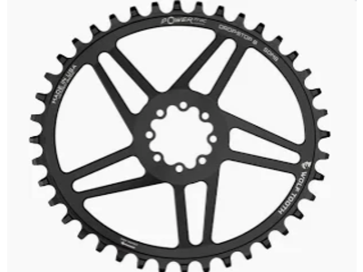 Wolf Tooth Components Wolf Tooth Components Ellipticall 8-Bolt Chainring (Flat Top), 38T, Black