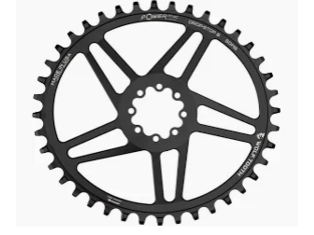 Wolf Tooth Components Wolf Tooth Components Ellipticall 8-Bolt Chainring (Flat Top), 42T, Black