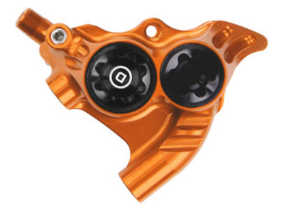 Hope Hope RX4+ Disc Brake Caliper - Flat Mount Rear, +20mm, DOT Type, Orange