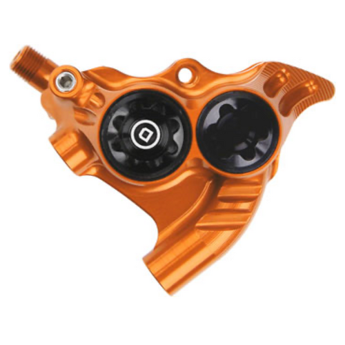 Hope Hope RX4+ Disc Brake Caliper - Flat Mount Rear, +20mm, DOT Type, Orange