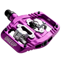 OneUp Components Clip Pedals, CrMo, Purple