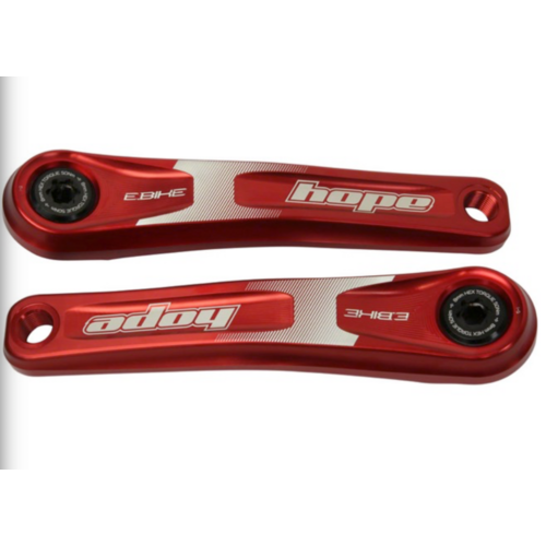 Hope E-Bike Crank Arm Set 165mm - Red