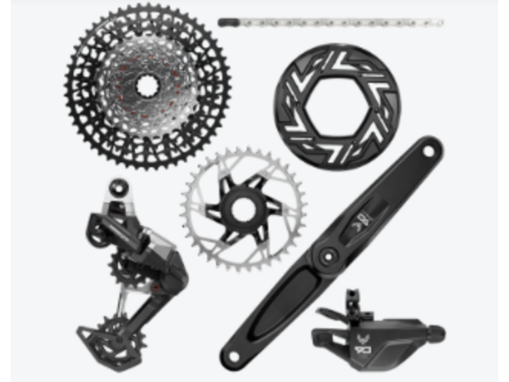 Sram Eagle 90 DUB Groupset EMTB 160 BOSCH (RD, Single Click Trigger wClamp, FC Eagle 90 ISIS 160 wCap, CR T-Type 36T, Clip-on Guard, GX T-Type chain 126l, CS XS-1275 BLK 10-52t)