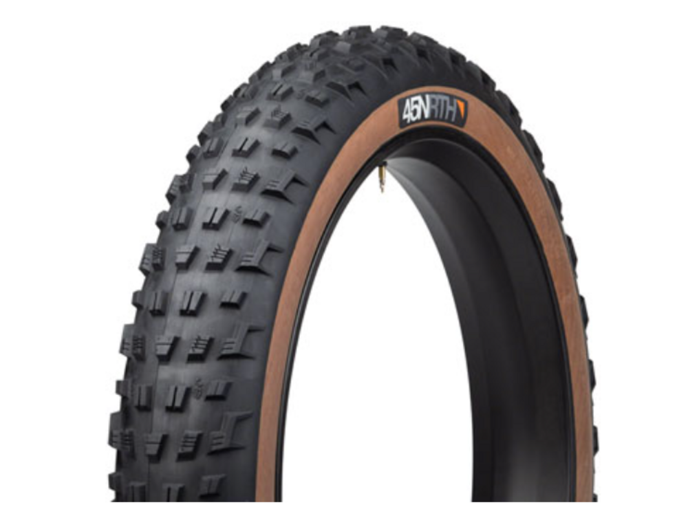 45NRTH 45NRTH Vanhelga Tire - 26 x 4.2, Tubeless, Folding, Tan, 60 TPI