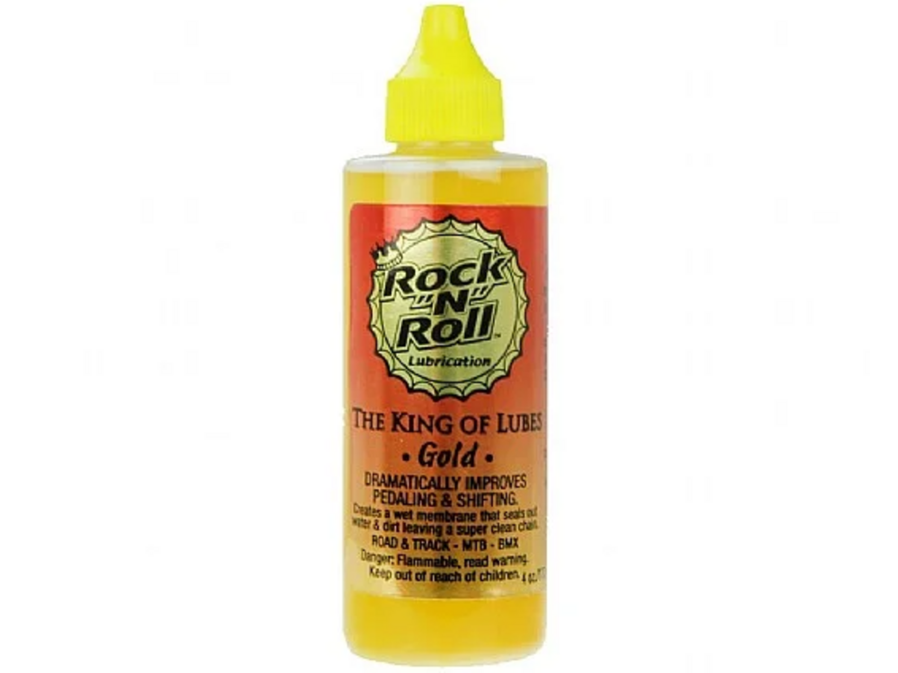 Rock-N-Roll Rock-N-Roll Gold Bike Chain Lube - 4oz, Drip
