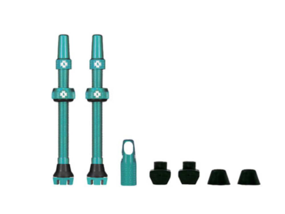 Muc-Off Muc-Off V2 Tubeless Valve Kit - Turquoise, 44mm, Pair