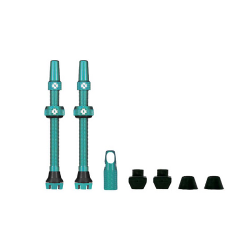 Muc-Off Muc-Off V2 Tubeless Valve Kit - Turquoise, 44mm, Pair