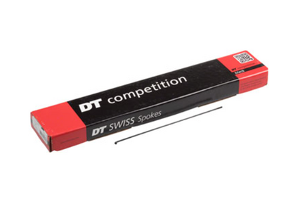DT Swiss DT Swiss Competition Spoke: 2.0/1.8/2.0mm, 266mm, J-bend, Black, Box of 100