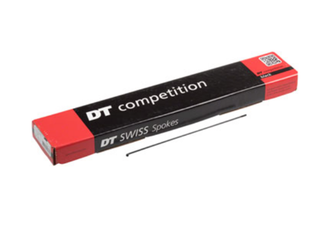 DT Swiss DT Swiss Competition Spoke: 2.0/1.8/2.0mm, 268mm, J-bend, Black, Box of 100