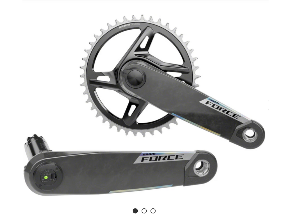 Sram SRAM, Force 1x XPLR Powermeter E1, Power Meter Crankset, Speed: 12/13, Spindle: 28.99mm, BCD: Direct Mount SRAM 8 Bolt, 42, DUB, 165mm, Black, Road