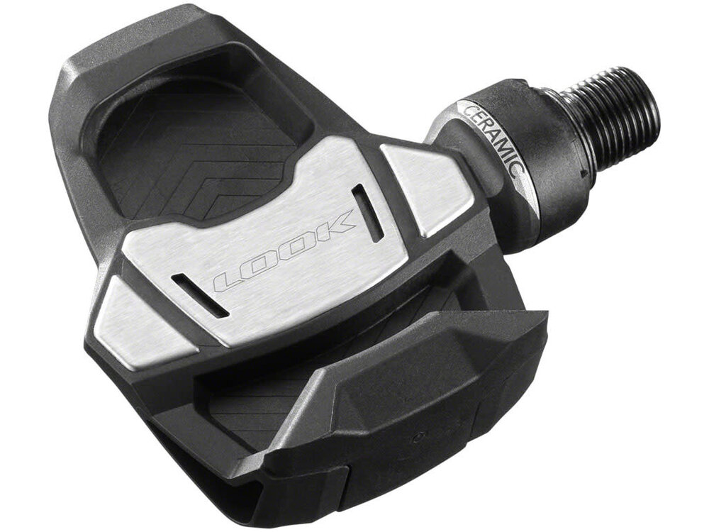 LOOK LOOK KEO Blade Carbon Ceramic Pedals - Single Sided Clipless, Chromoly, 9/16", Black, 53mm QF, 12Nm