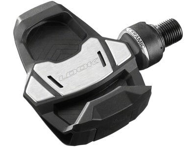 LOOK LOOK KEO Blade Carbon Ceramic Pedals - Single Sided Clipless, Chromoly, 9/16", Black, 53mm QF, 12Nm