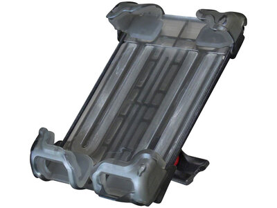 Delta Delta Hefty Holder Plus Smartphone Bike Mount - Clear Gray