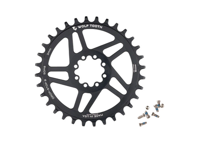 Wolf Tooth Wolf Tooth Direct Mount Chainring - 34t, SRAM Direct Mount, Drop-Stop B, For SRAM 8-Bolt Cranksets, 3mm Offset, Black