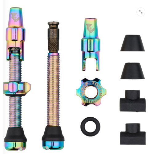 Wolf Tooth Components Wolf Tooth Components Tubeless Valve Stem Kit, Clik Valve, 44mm, Oil Slick