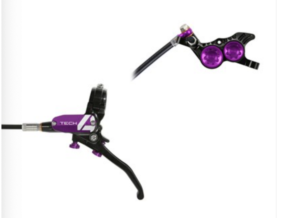 Hope Hope Tech 4 V4 Disc Brake, Right/Rear - 74mm Purple