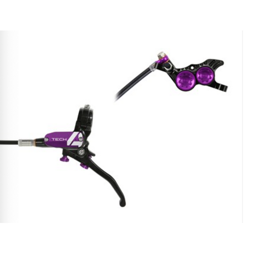 Hope Hope Tech 4 V4 Disc Brake, Right/Rear - 74mm Purple