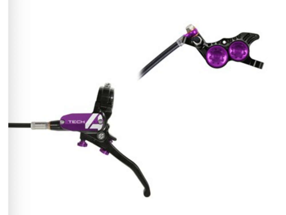 Hope Hope Tech 4 V4 Disc Brake, Left/Front - 74mm Purple