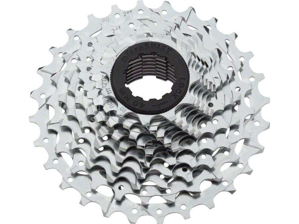 microSHIFT microSHIFT H10 Cassette - 10 Speed, 11-28t, Silver, Chrome Plated