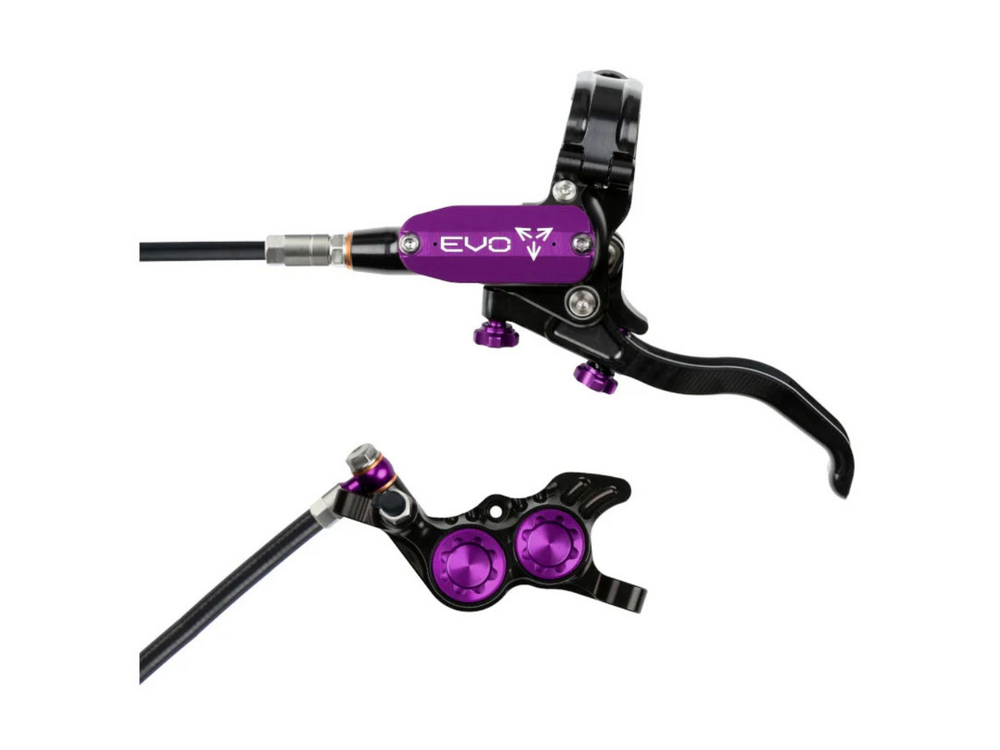 Hope Hope Tech 4 Evo GR4 Disc Brake, Right/Rear, 74mm, Blk/Prpl