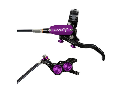 Hope Hope Tech 4 Evo GR4 Disc Brake, Right/Rear, 74mm, Blk/Prpl