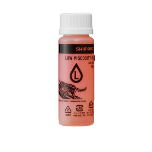 Shimano DISC BRAKE OIL (LOW VISCOSITY MINERAL OIL), SM-LVOIL, FOR SHIMANO DISC BRAKE, 100ml