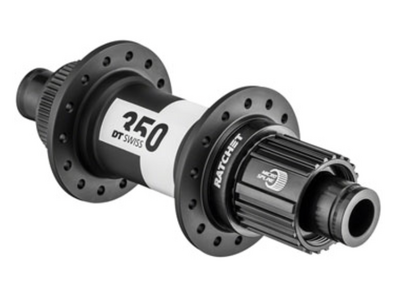 DT Swiss DT Swiss 350 Rear Hub - 12 x 142mm, Center-Lock, Micro Spline, Black, 24H, 36pt