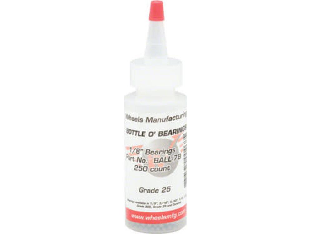 Wheels Manufacturing Wheels Manufacturing Grade 25 1/8" Loose Ball Bearing: Bottle of 250