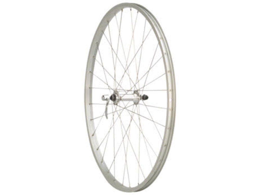 Quality Wheels Quality Wheels Value Single Wall Series Front Wheel - 26", QR x 100mm, Rim Brake, Silver, Clincher, 36H