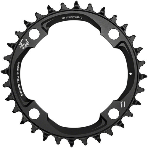 Sram SRAM Eagle X-SYNC 2 Chainring - 38t, 104 BCD, Steel, Black