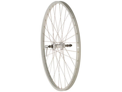 Quality Wheels Quality Wheels Value Single Wall Series Rear Wheel - 26", QR x 135mm, Rim Brake, Freewheel, Silver, Clincher, 36H