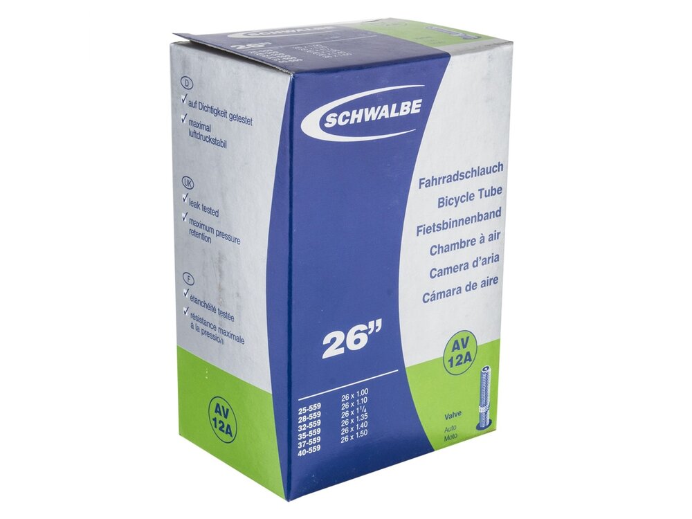 Schwalbe Schwalbe Standard Tube - 26 x 1.1 - 1.5, 40mm Schrader Valve