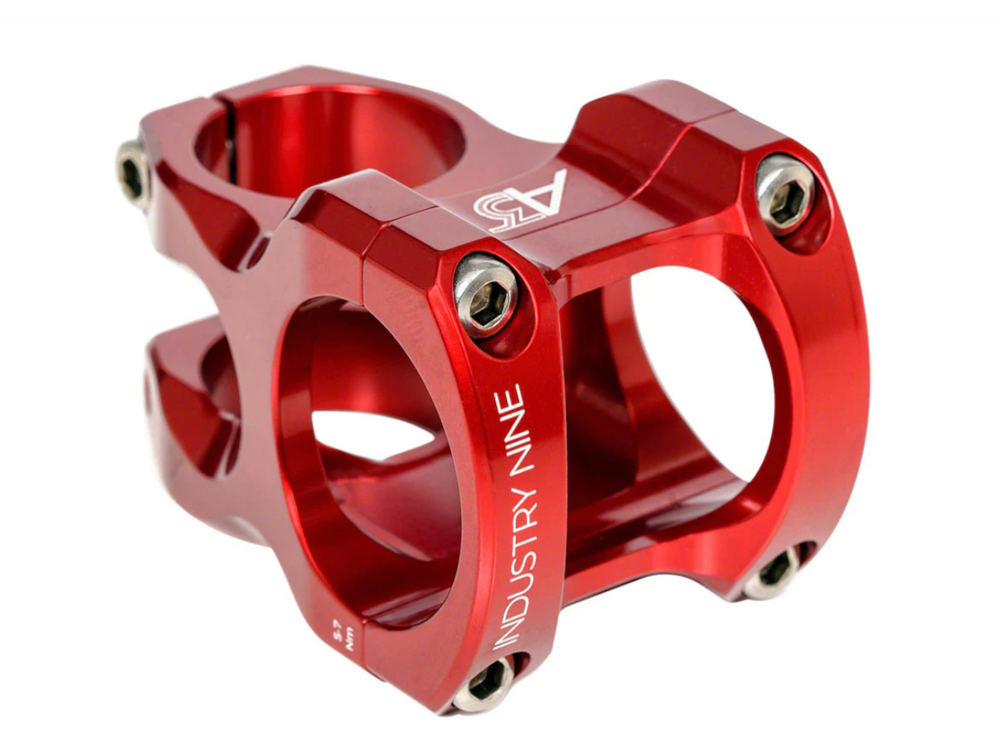 Industry Nine Industry Nine, A318, Stem, Diameter: 31.8mm, Length: 50mm, Steerer: 1-1/8'', 5°, Red