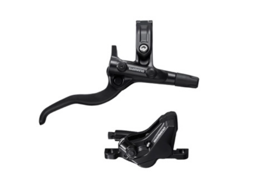 Shimano DISC BRAKE ASSEMBLED SET/J-kit, BL-M4100(L), BR-MT420(F), BLACK, W/O ADAPTER, METAL PAD (W/O FIN), 1000MM HOSE (SM-BH90-SS BLACK), W/CONNECTER INSERT