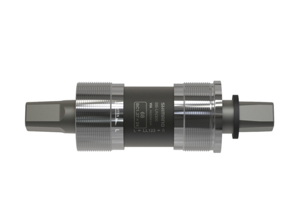 Shimano STANDARD BOTTOM BRACKET, BB-UN300, SPINDLE: SQUARE TYPE, SHELL: BSA 68MM, SPINDLE: 127.5MM (D-EL), W/FIXING BOLT