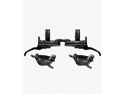 Shimano Shimano Deore XT M8200 Disc Brake and Lever - Left/Front, Post Mount, 2-Piston Caliper, SM-BH90-SBM Hose, Fin Metal Pads, Black