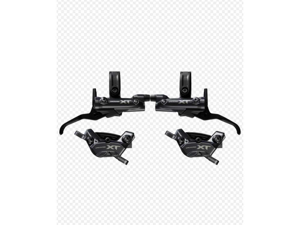 Shimano Shimano Deore XT M8200 Disc Brake and Lever - Right/Rear, Post Mount, 2-Piston Caliper, SM-BH90-SBM Hose, Fin Metal Pads, Black