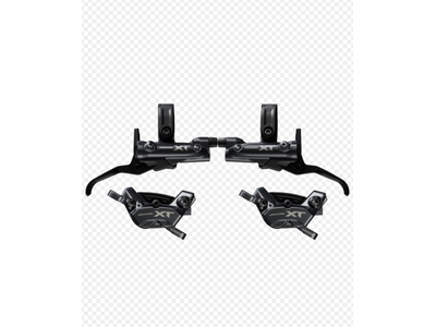 Shimano Shimano Deore XT M8200 Disc Brake and Lever - Right/Rear, Post Mount, 2-Piston Caliper, SM-BH90-SBM Hose, Fin Metal Pads, Black