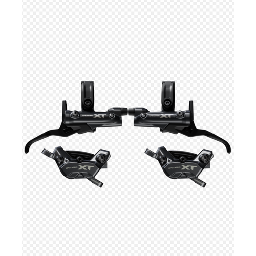 Shimano Shimano Deore XT M8200 Disc Brake and Lever - Right/Rear, Post Mount, 2-Piston Caliper, SM-BH90-SBM Hose, Fin Metal Pads, Black