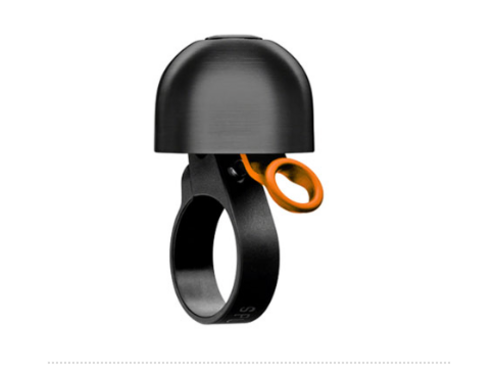 Spurcycle Spurcycle Compact Bell - 22.2mm, Black/Orange