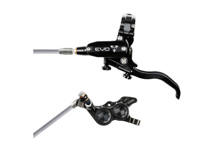 Hope Hope EVO GR4 Disc Brake and Lever Set - Right Hand, Post Mount, 4-Piston, Braided Hydraulic Hose, Black