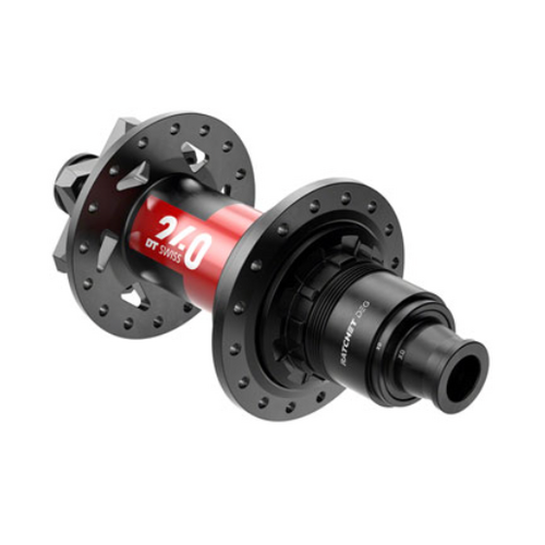 DT Swiss DT Swiss 240 DEG Rear Hub - 12 x 148mm, 6-Bolt, XD, Black/Red, 32H, 90pt