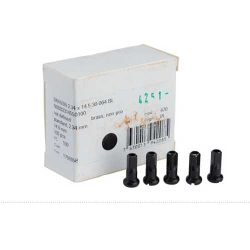 DT Swiss DT Swiss Standard Brass Nipples: 2.34 x 14.5mm, Black