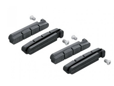 Shimano R55C4 CARTIDGE-TYPE BRAKE SHOE & FIXING BOLTS, 2 PAIR