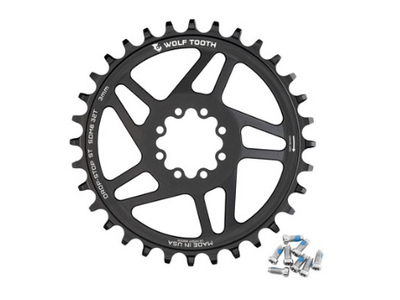 Wolf Tooth Wolf Tooth Direct Mount Chainring - 32t, SRAM 8-Bolt Direct Mount, 3mm Offset, Drop-Stop ST, Requires 12-Speed HG+ Chain, Black