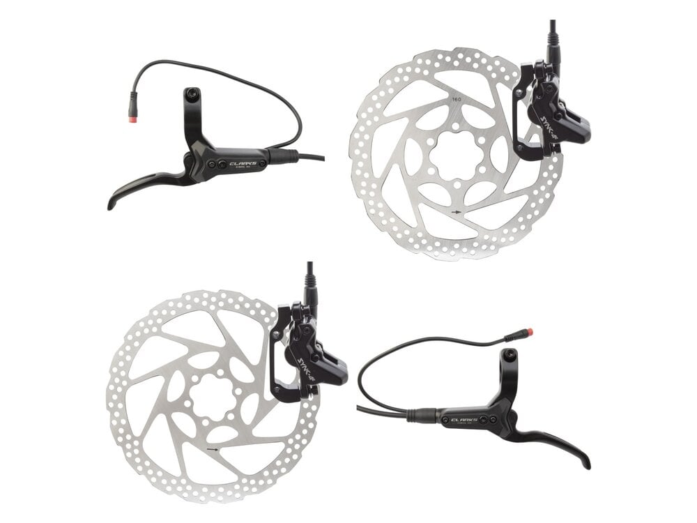 CLARKS BRAKE DISC CLK SYNC-4E HYD FT-180/RR-160 w/LVRS BK
