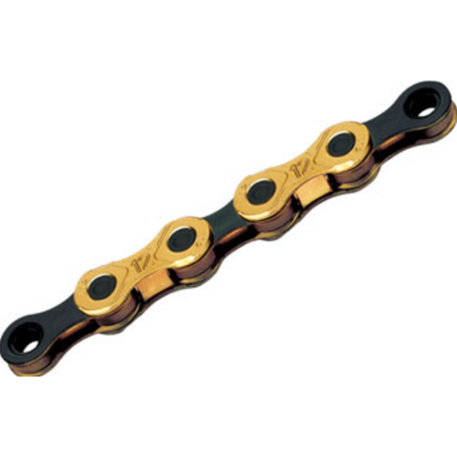 KMC KMC X12 Waxed Chain - 12-Speed, 126 Links, Ti Gold/Black